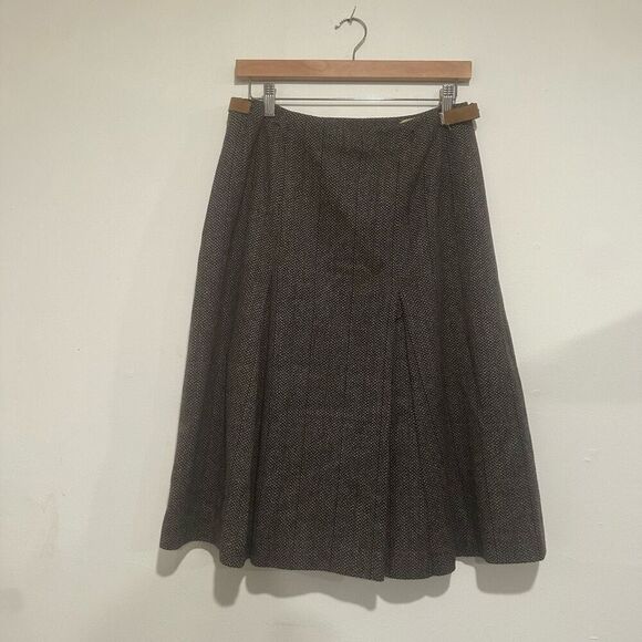 Daks London Vintage Pleated Tartan Midi Skirt Quiet Luxury Classic Size 14 - Picture 5 of 8